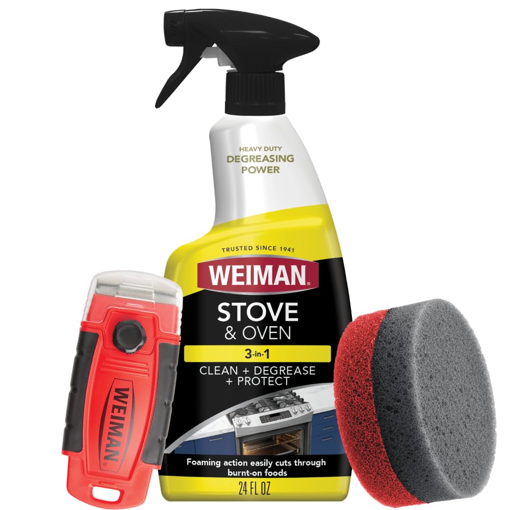 Weiman heavy duty stove and oven cleaner 3 piece kit packaging