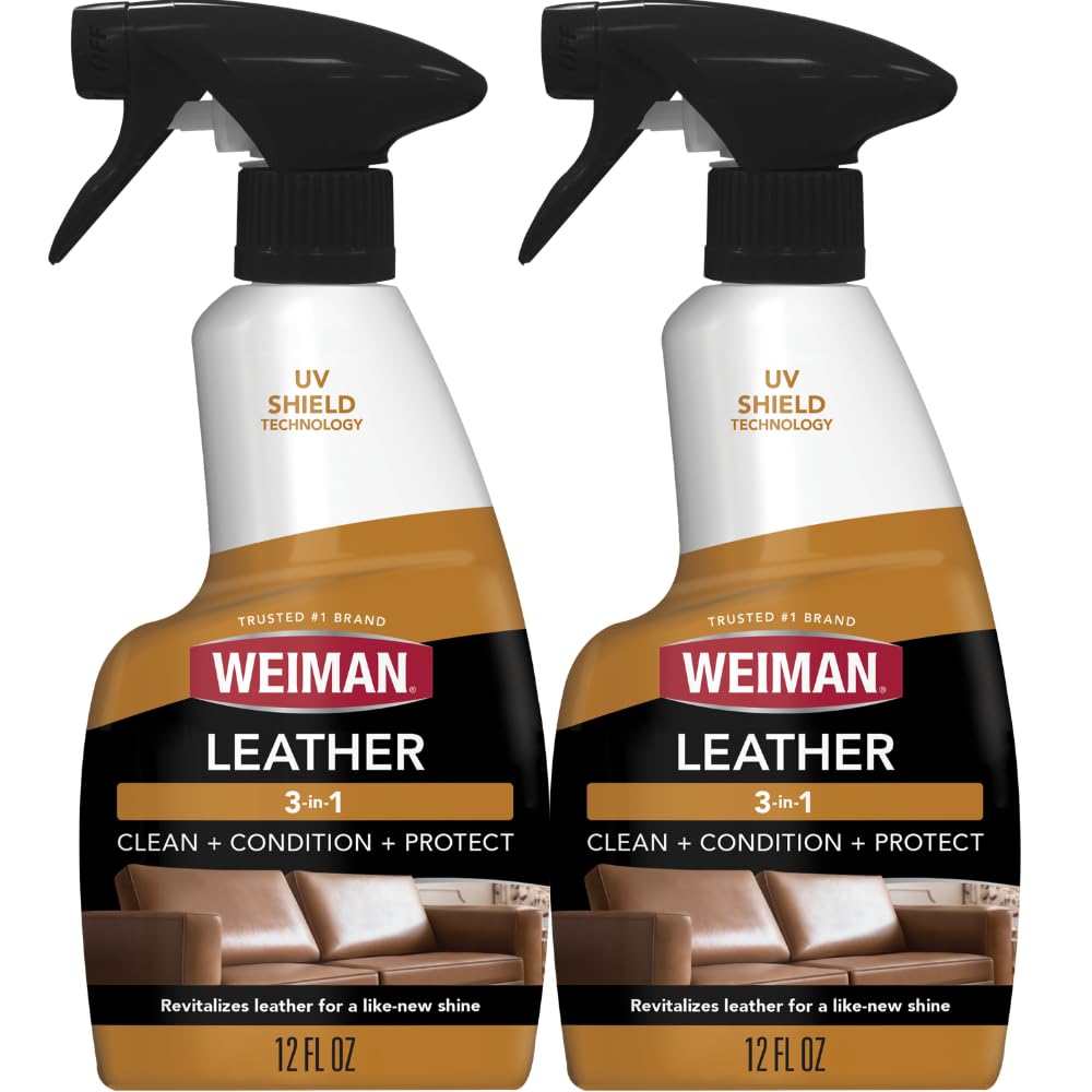 Weiman leather cleaner conditioner for furniture 12 oz