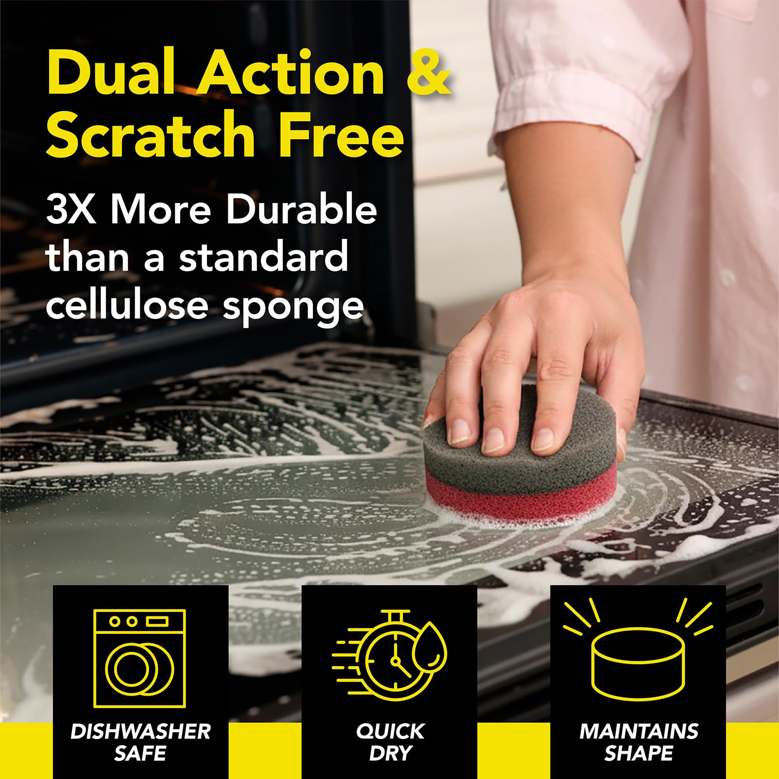 Weiman oven cleaner foaming formula clinging to vertical surfaces