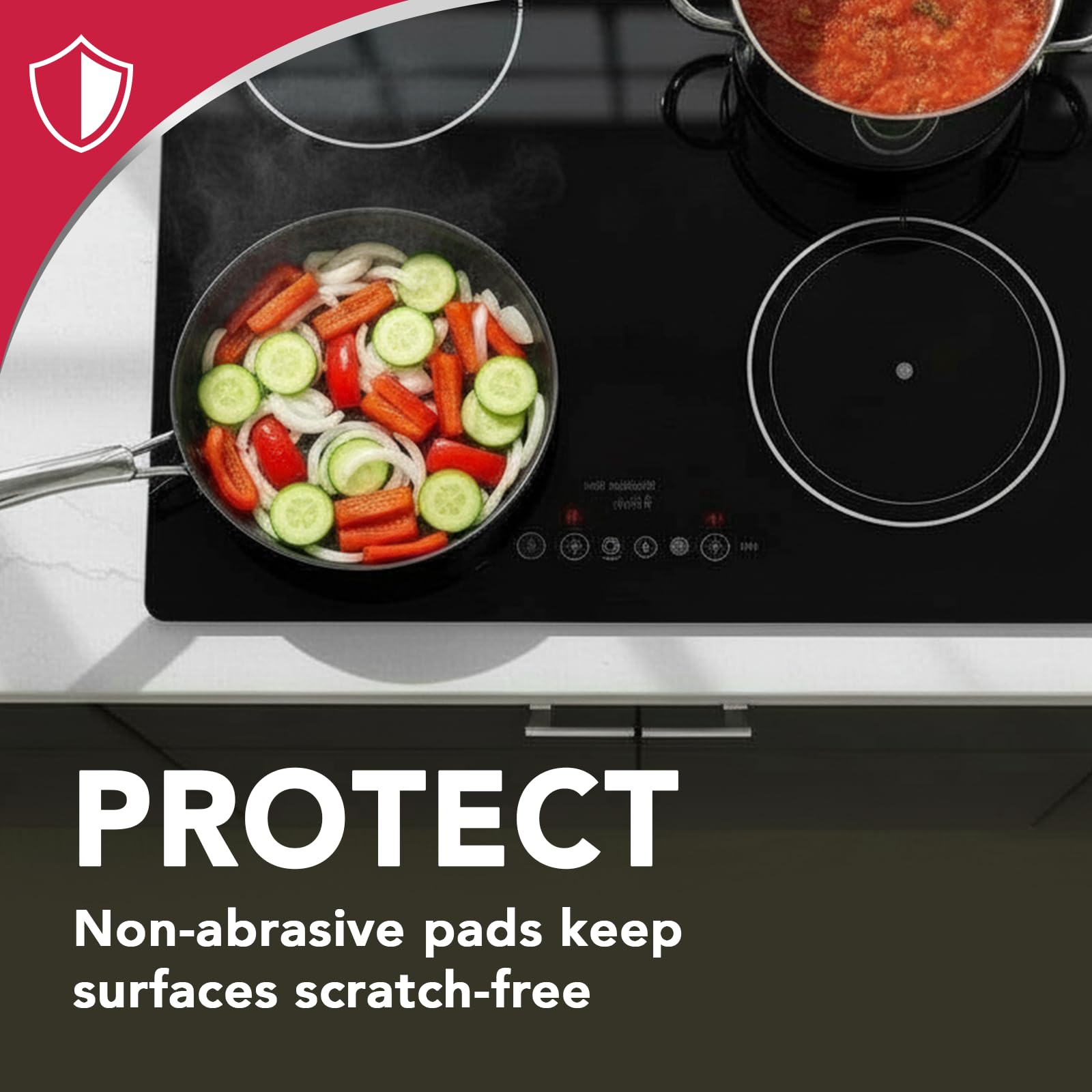 Weiman scratch-free cooktop pads for safe cleaning