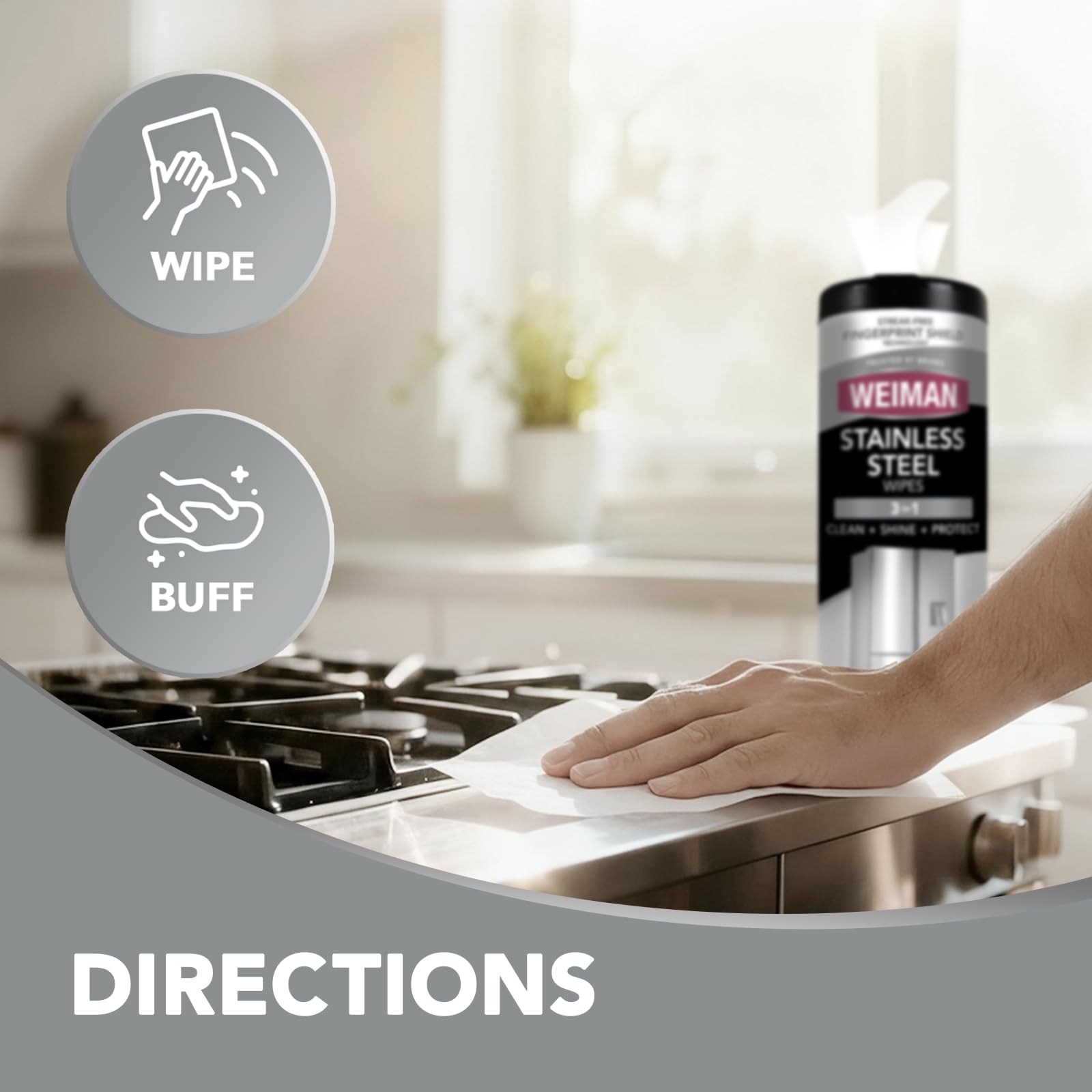 Weiman brand stainless steel care kit for appliances image