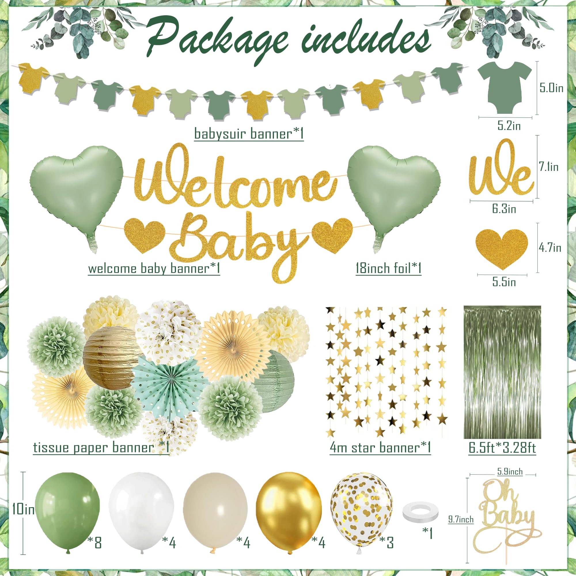 Welcome Baby Banner included in the kit