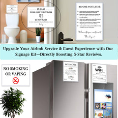 Welcome wifi sign fridge magnet 8.5x6 for vacation rentals