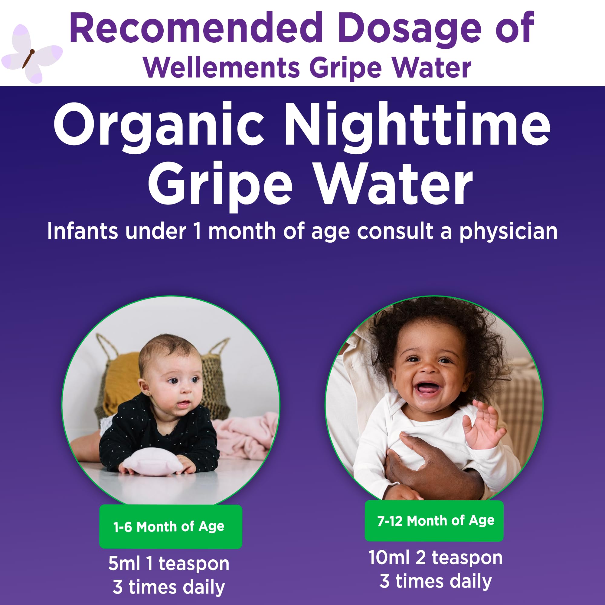 Nighttime gripe water for babies Wellements brand