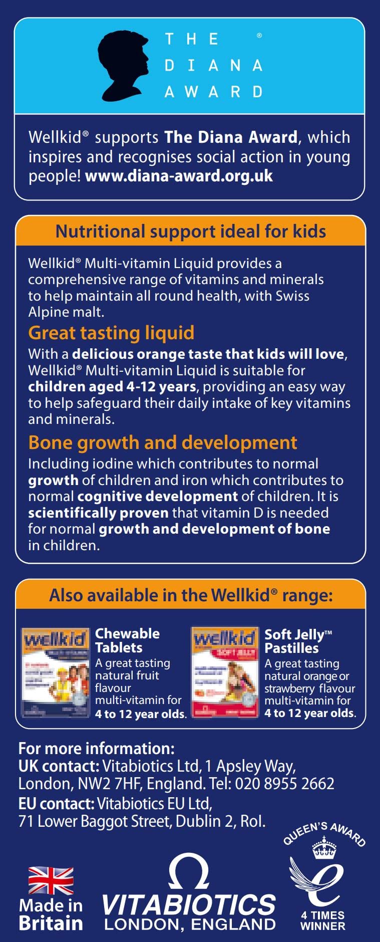 Wellkid by Vitabiotics 150ml liquid vitamin for kids
