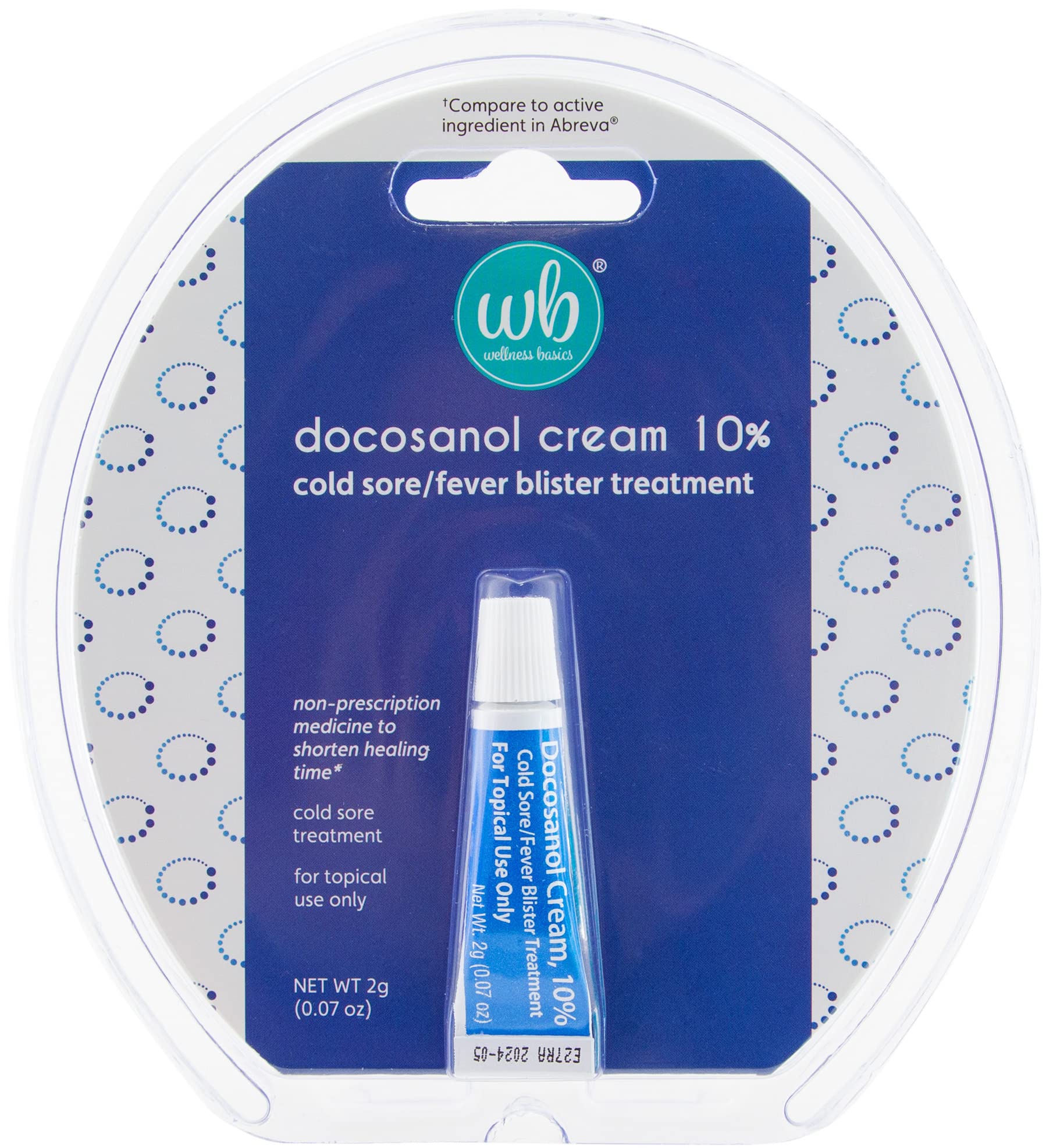 Wellness Basics Docosanol Cream 10% tube