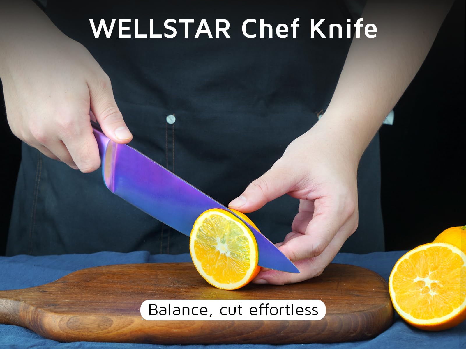 Balanced weight distribution WELLSTAR chef knife