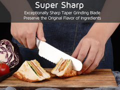 German steel blade detail on WELLSTAR sandwich knife 6 inch