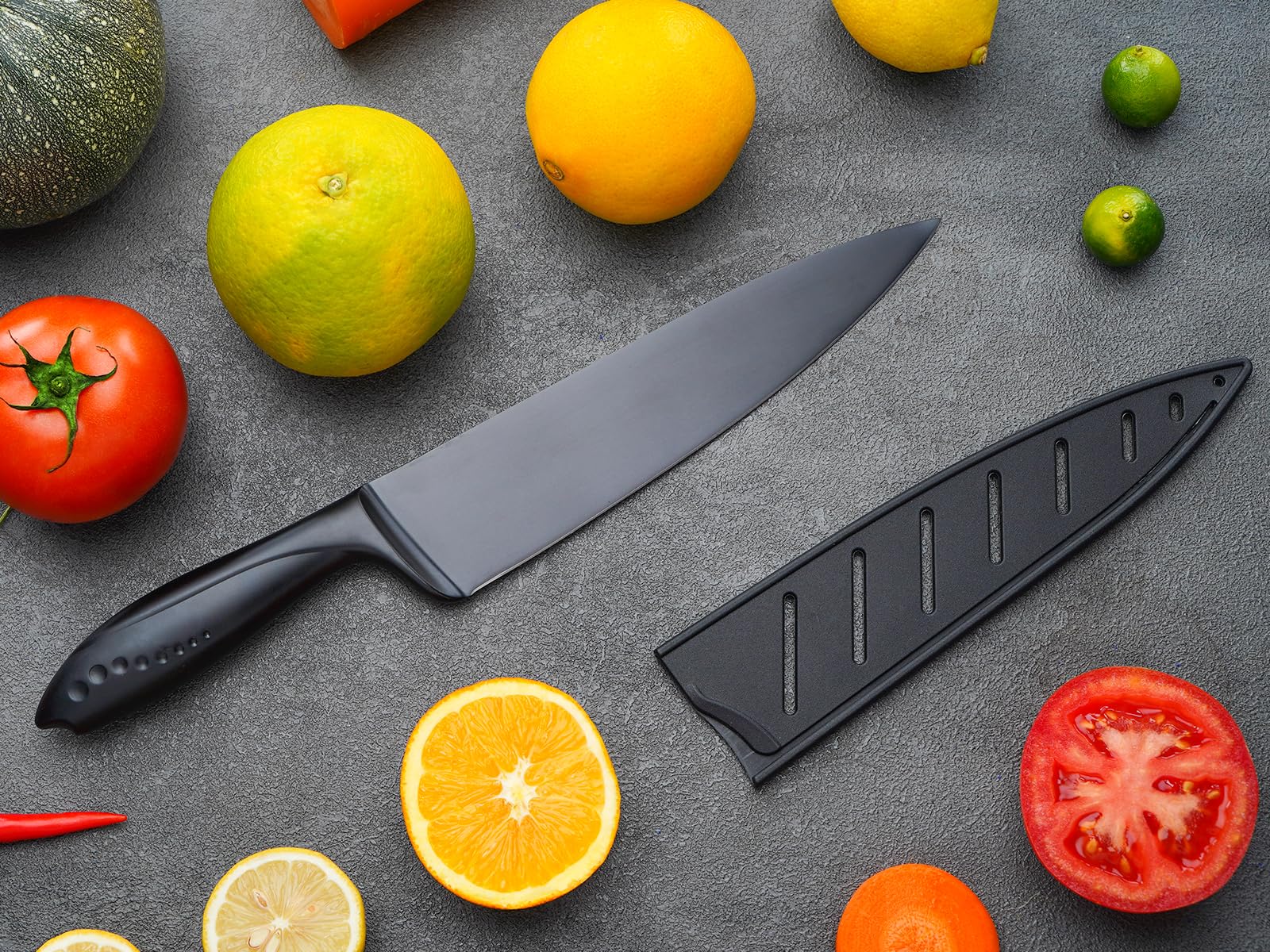 WELLSTAR ergonomic stainless steel handle chef knife