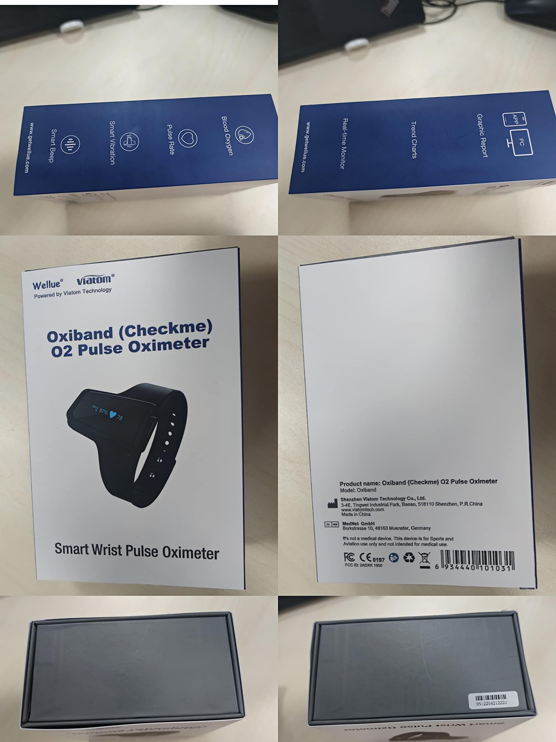 Bluetooth connected Wellue oximeter with smart alert