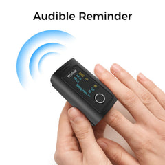 Wellue SpO2 and pulse rate reading shown on screen