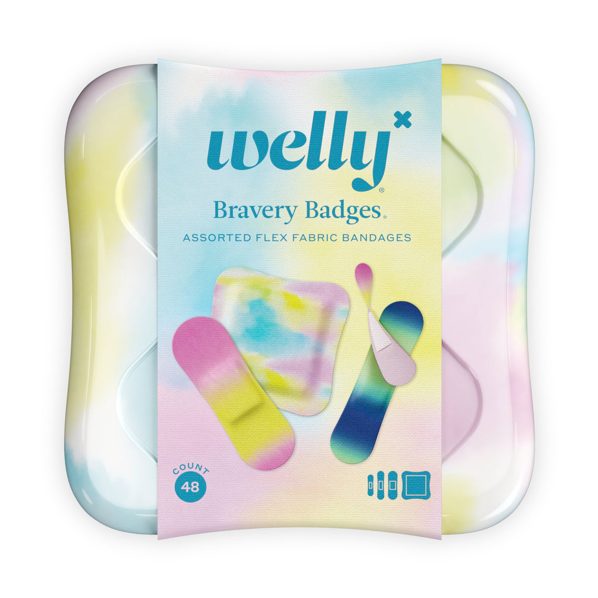 Welly Bandages adhesive flexible fabric bravery badges in assorted shapes