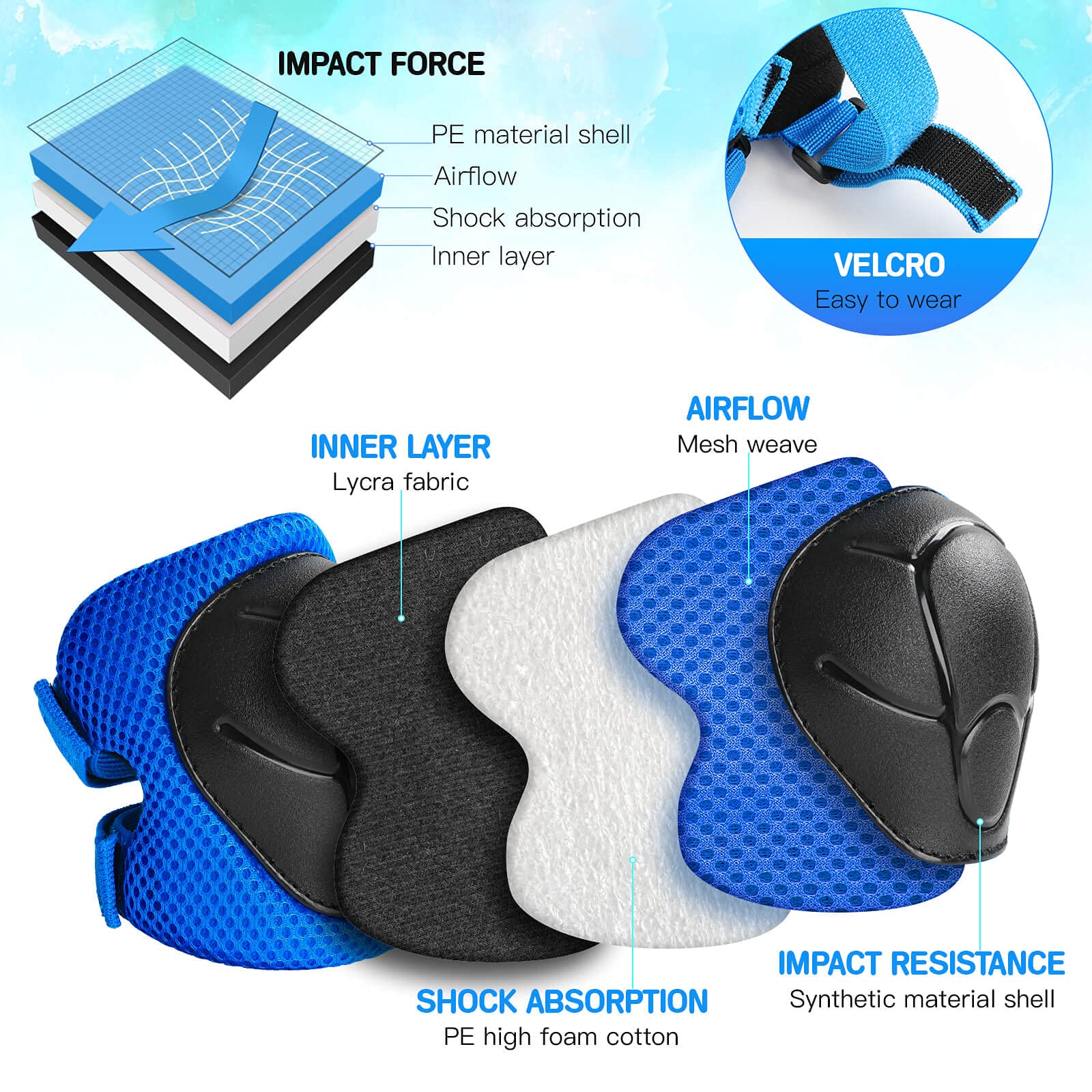Elbow pads for kids Wemfg protective gear set