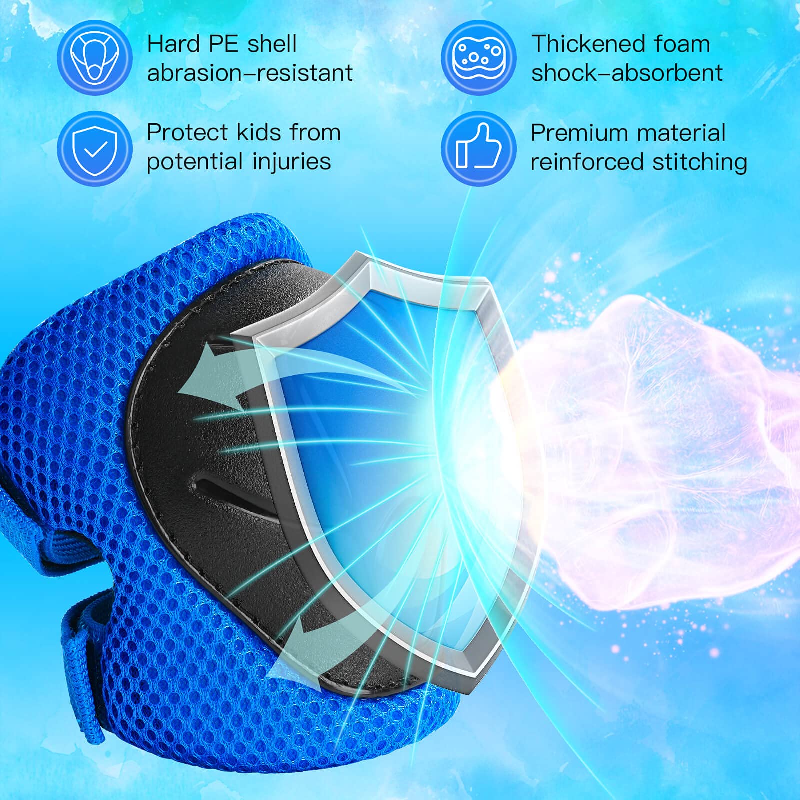 Knee pads for kids from Wemfg protective gear set