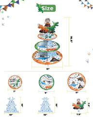 Double-sided printing colorful dinosaur design on stand