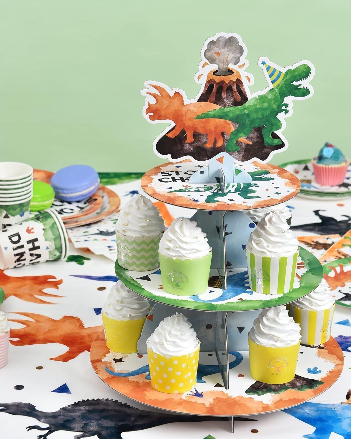 Waterproof and reusable dinosaur party decor