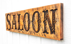 Handmade SALOON Sign for home bar or man cave