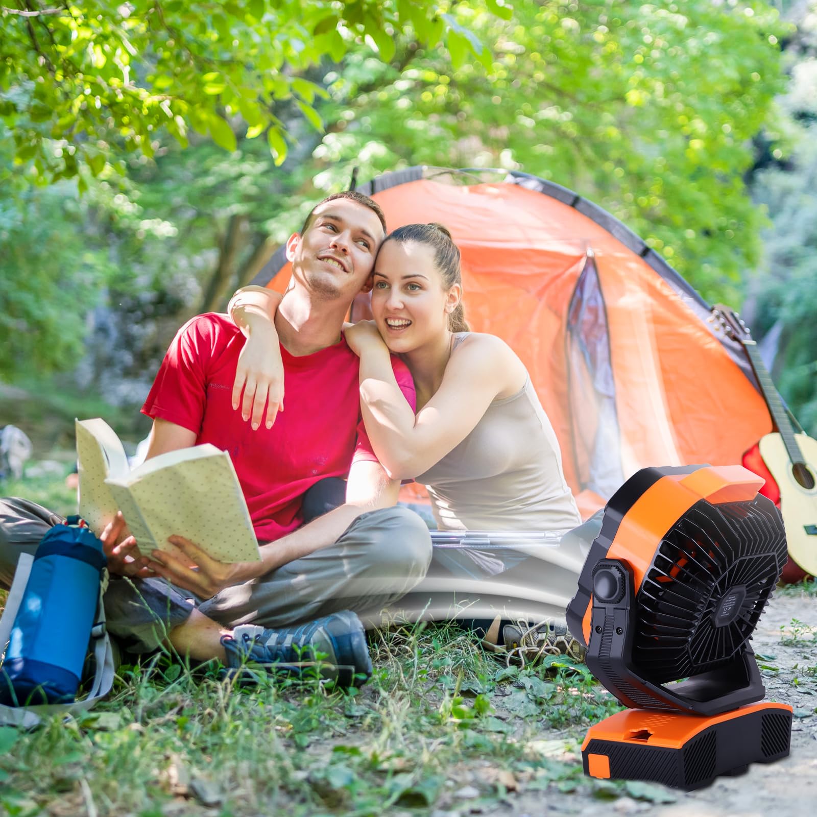 Foldable hook and battery level indicators on WESTTREE fan