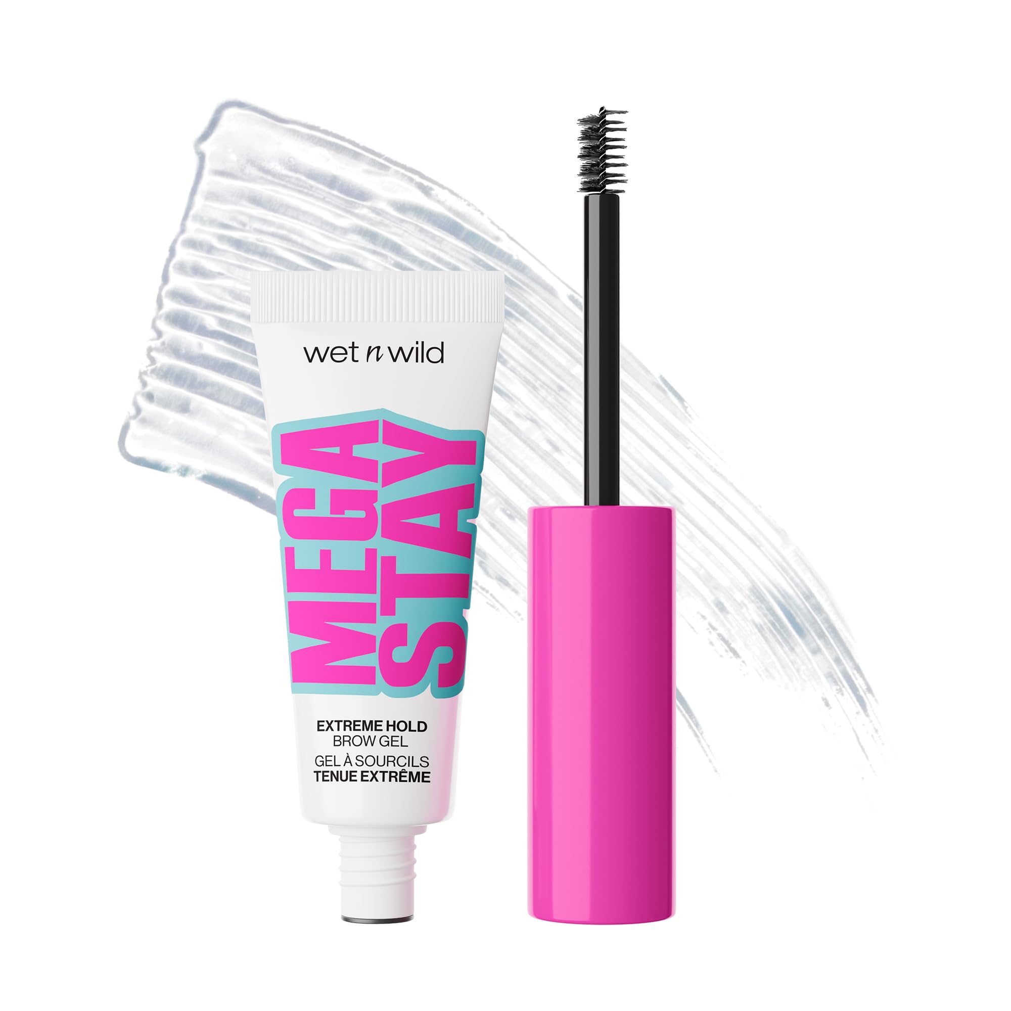 Wet n Wild Mega Stay Extreme Hold Brow Gel bottle with clear finish