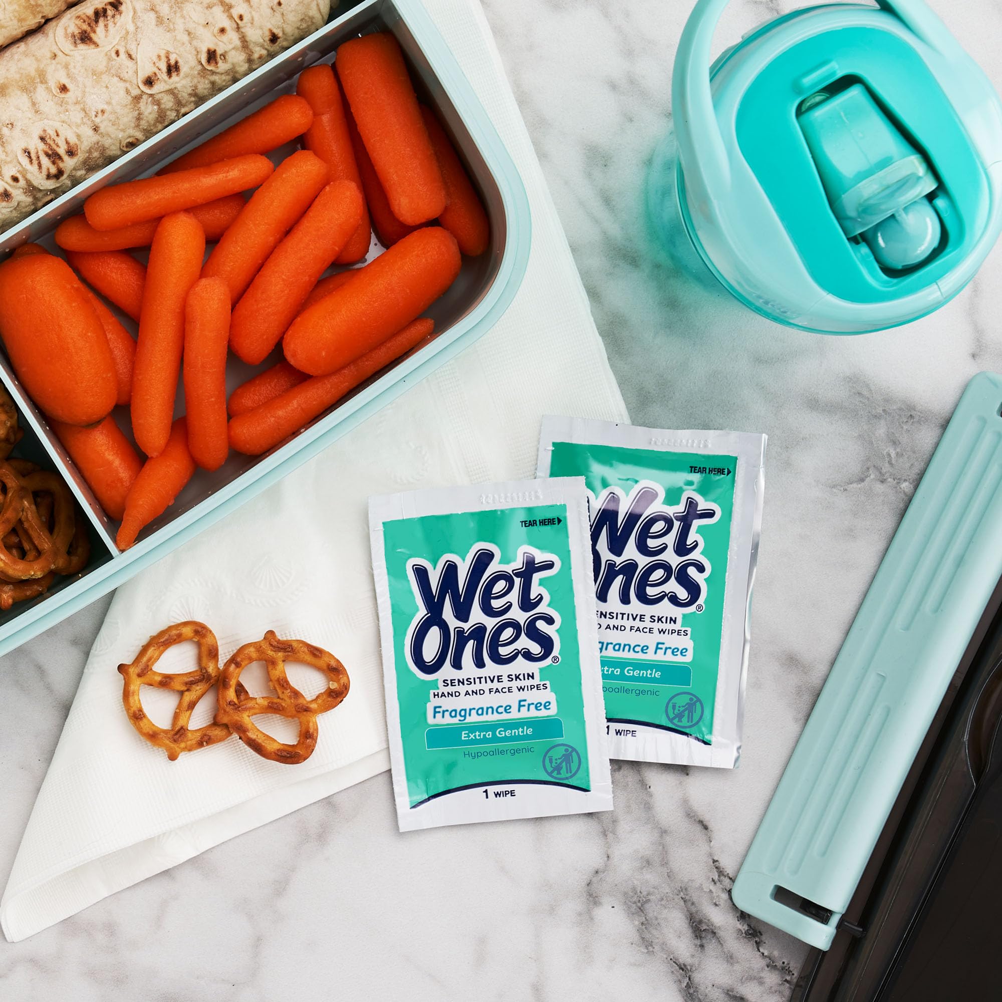 Wet Ones Singles Hand Wipes 6-pack display