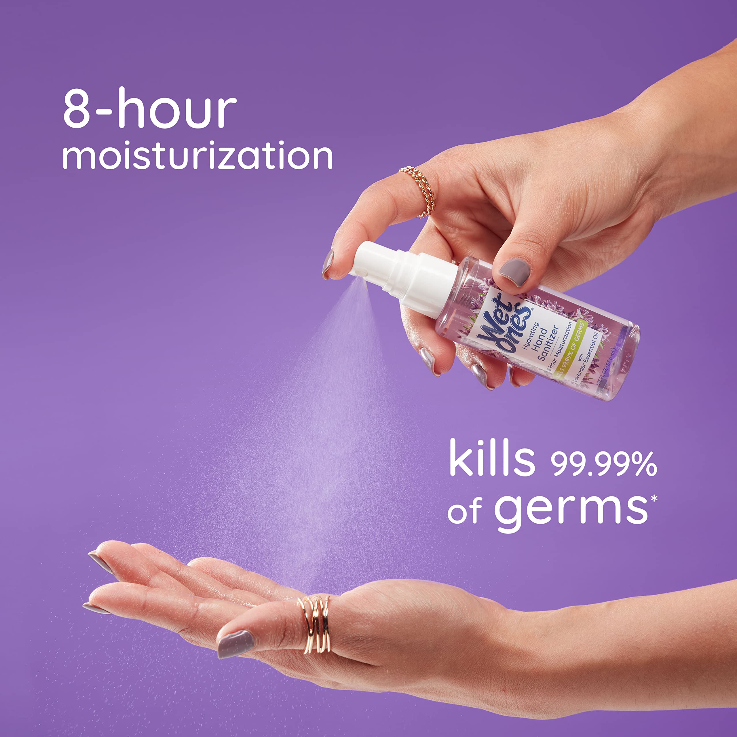 Wet Ones hand sanitizer spray lavender aloe vitamin e formula