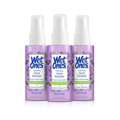 Wet Ones hand sanitizer spray travel size lavender 3 pack bottle