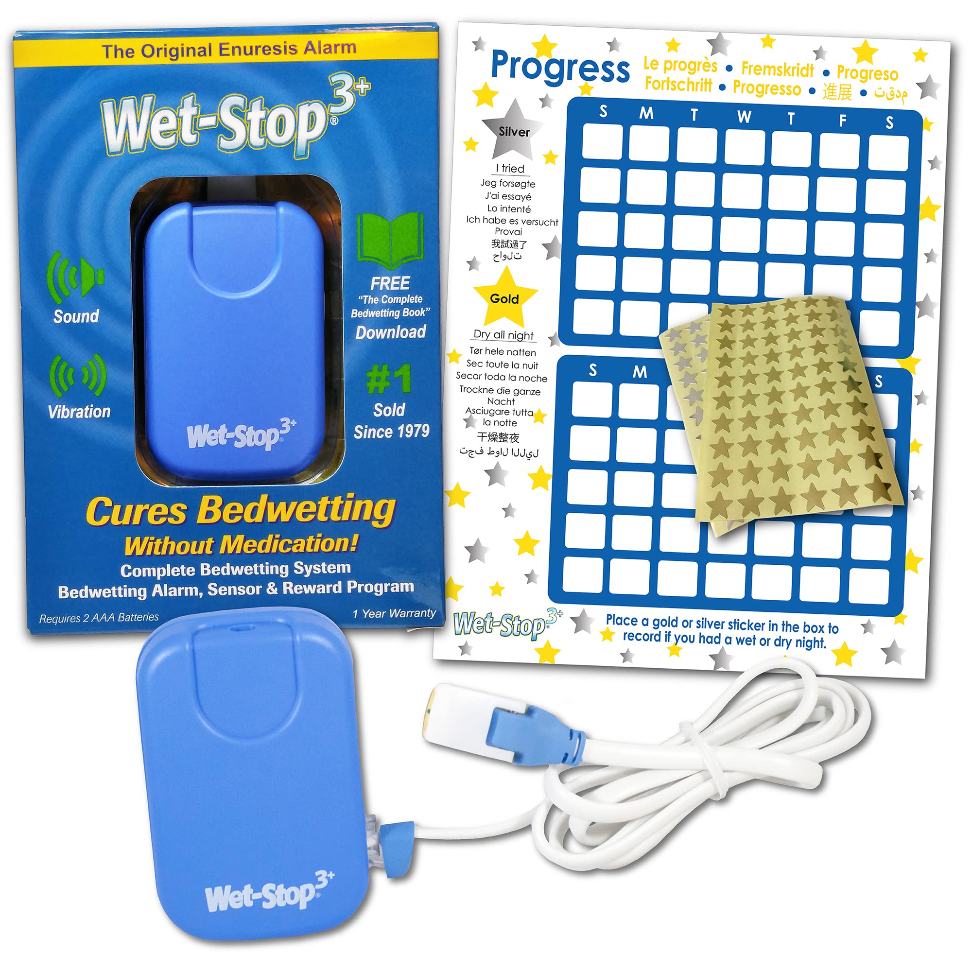 Wet-Stop 3 blue alarm showing vibration option
