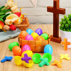 Easter egg hunt prizes Wettarn eggs with plush crosses inside