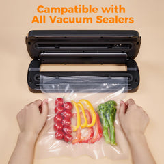 Embossed channel design on Wevac bags for seal