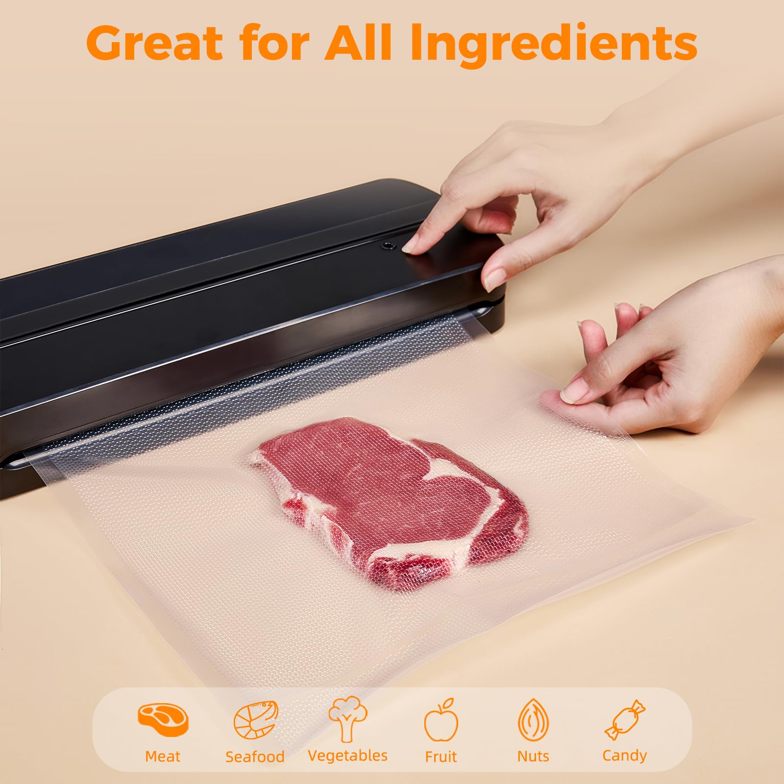 BPA free Wevac vacuum sealer bag for food storage
