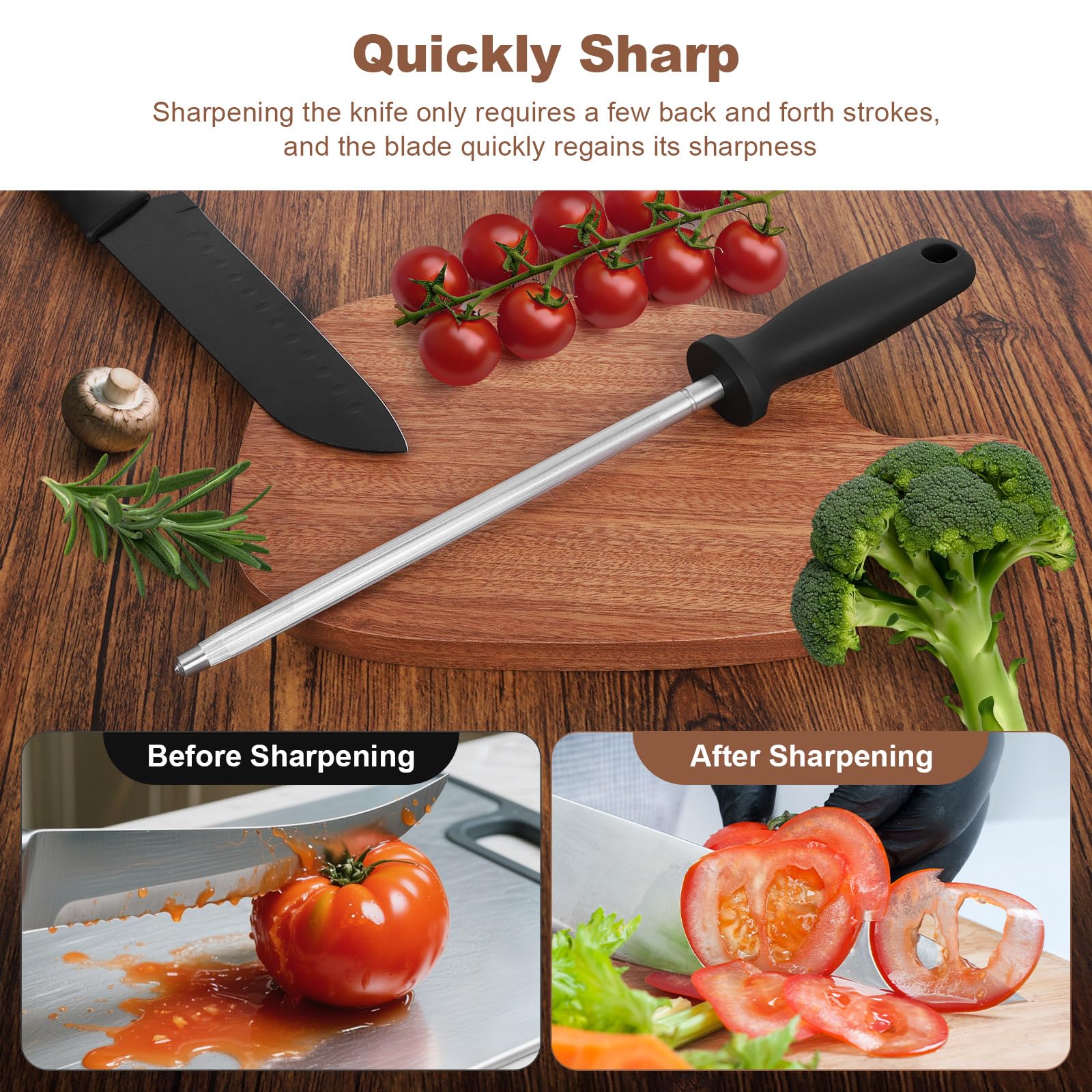 Wgsajlo multipurpose honing steel for various knives