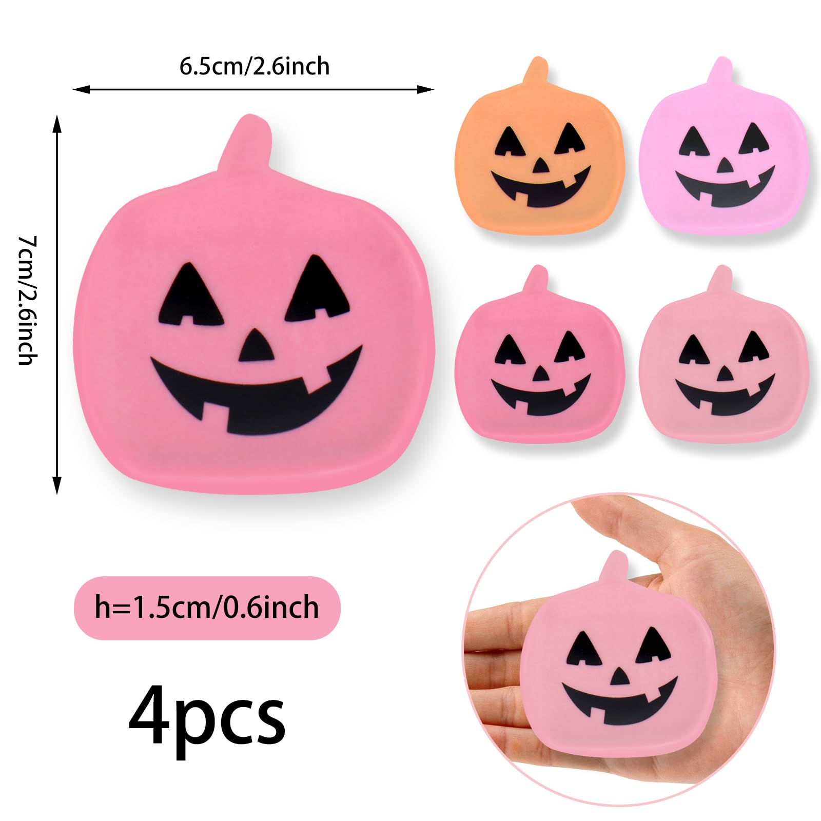Whaline Halloween mini ceramic spoon rests pink pumpkin design