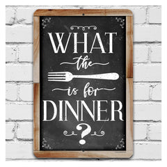 What The Fork metal sign for kitchen decor indoors outdoors