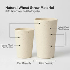 Six 10oz kids size cups in the set