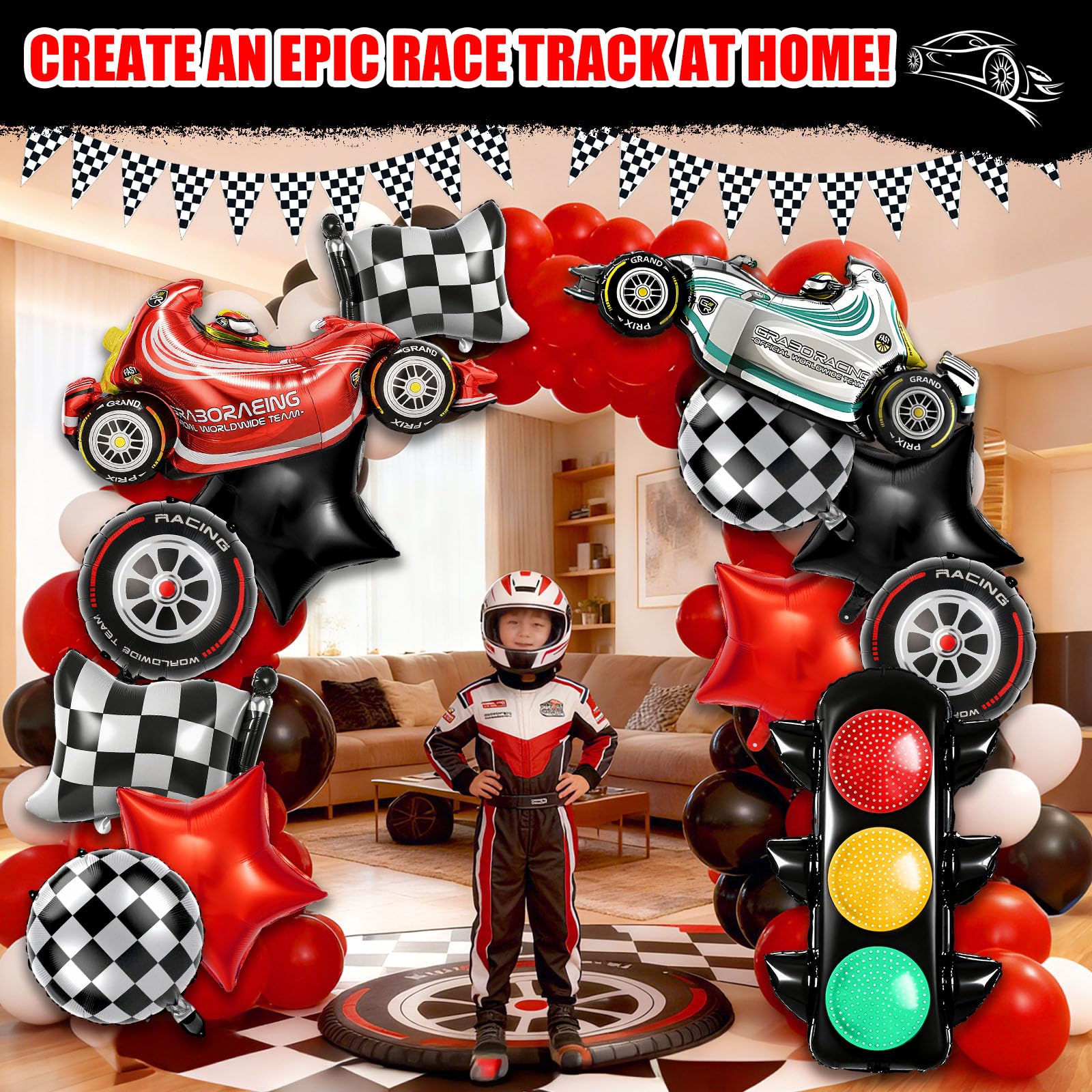 pennant banners for car themed party