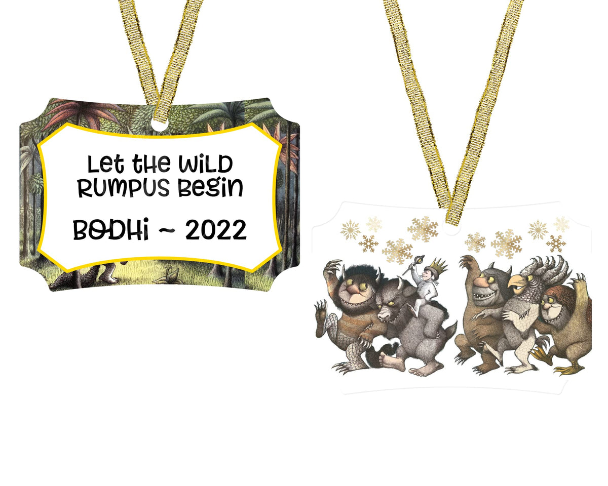 Where the Wild Things Are Ornament aluminum double sided personalized name and year