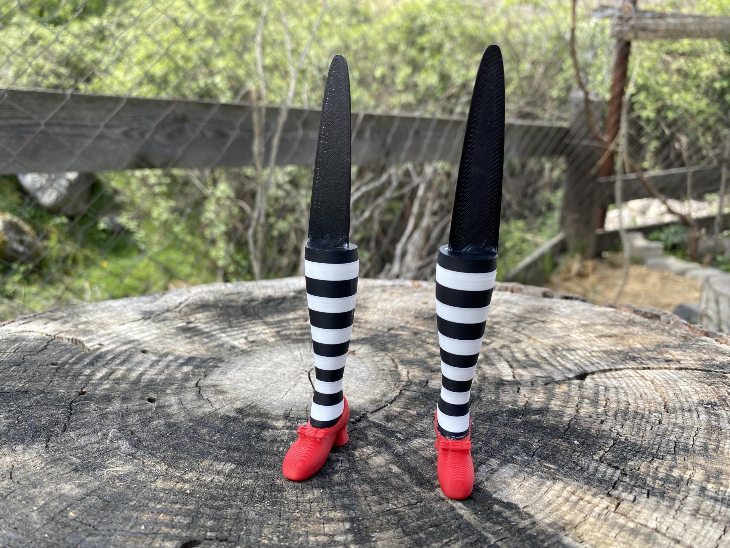 Durable PLA material used in the Wicked Witch Legs Mini Plant Pot Decor