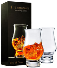 Whiskey glasses set of 2 in clear glass