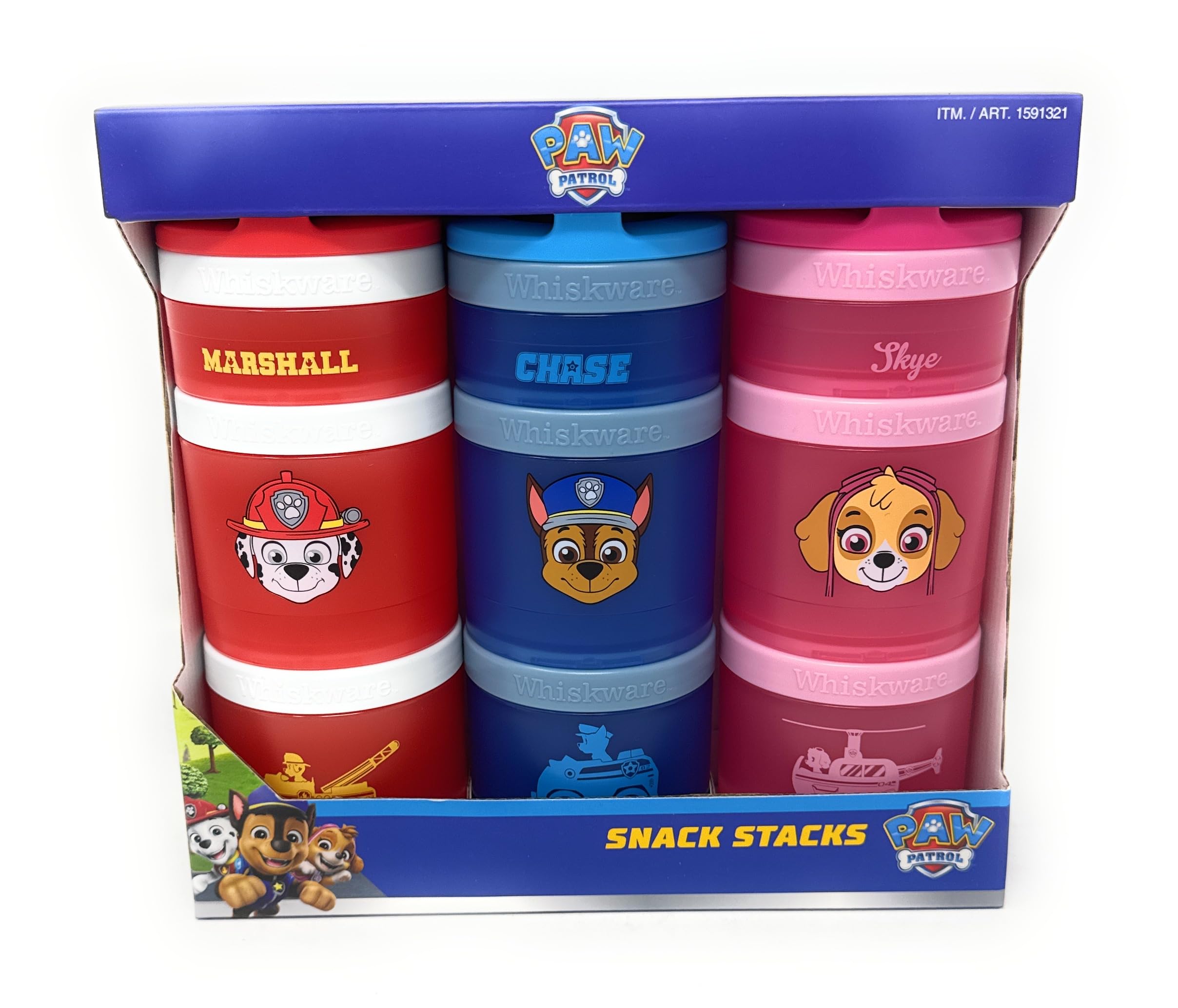 Whiskware stackable snack containers set image showing 9 pieces