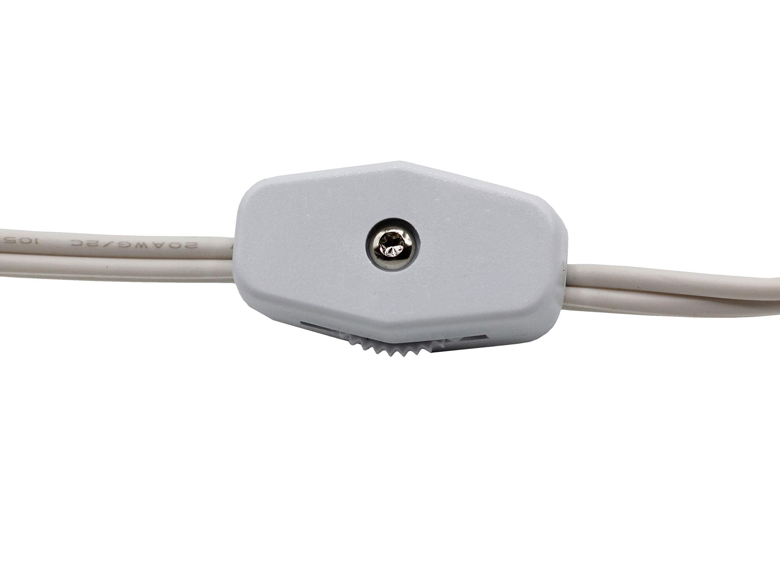 E12 base C7 LED bulb included for lamp cord setup
