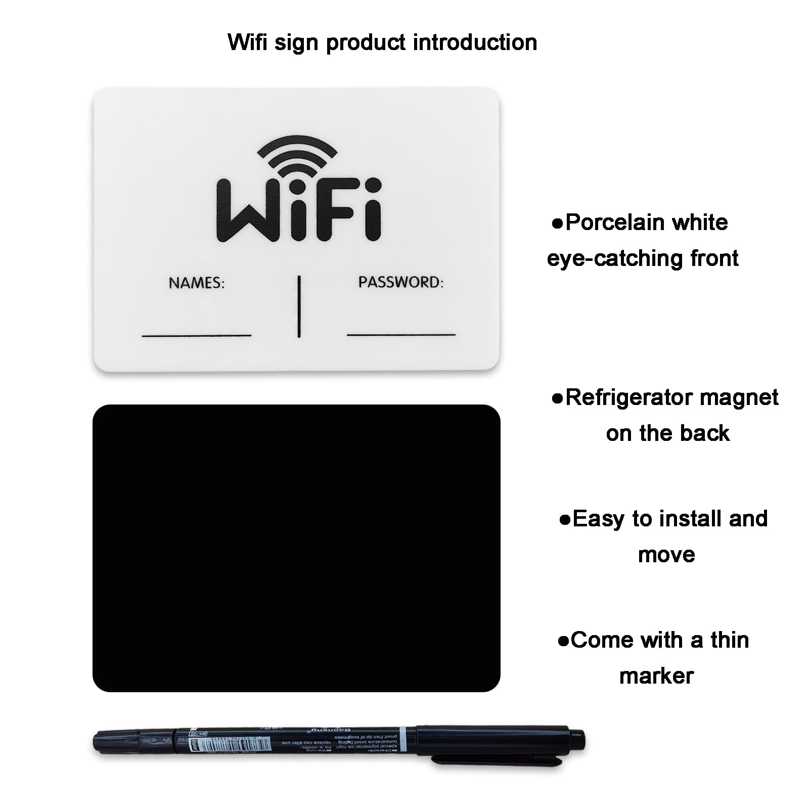 white acrylic wifi sign raised from transparent layer