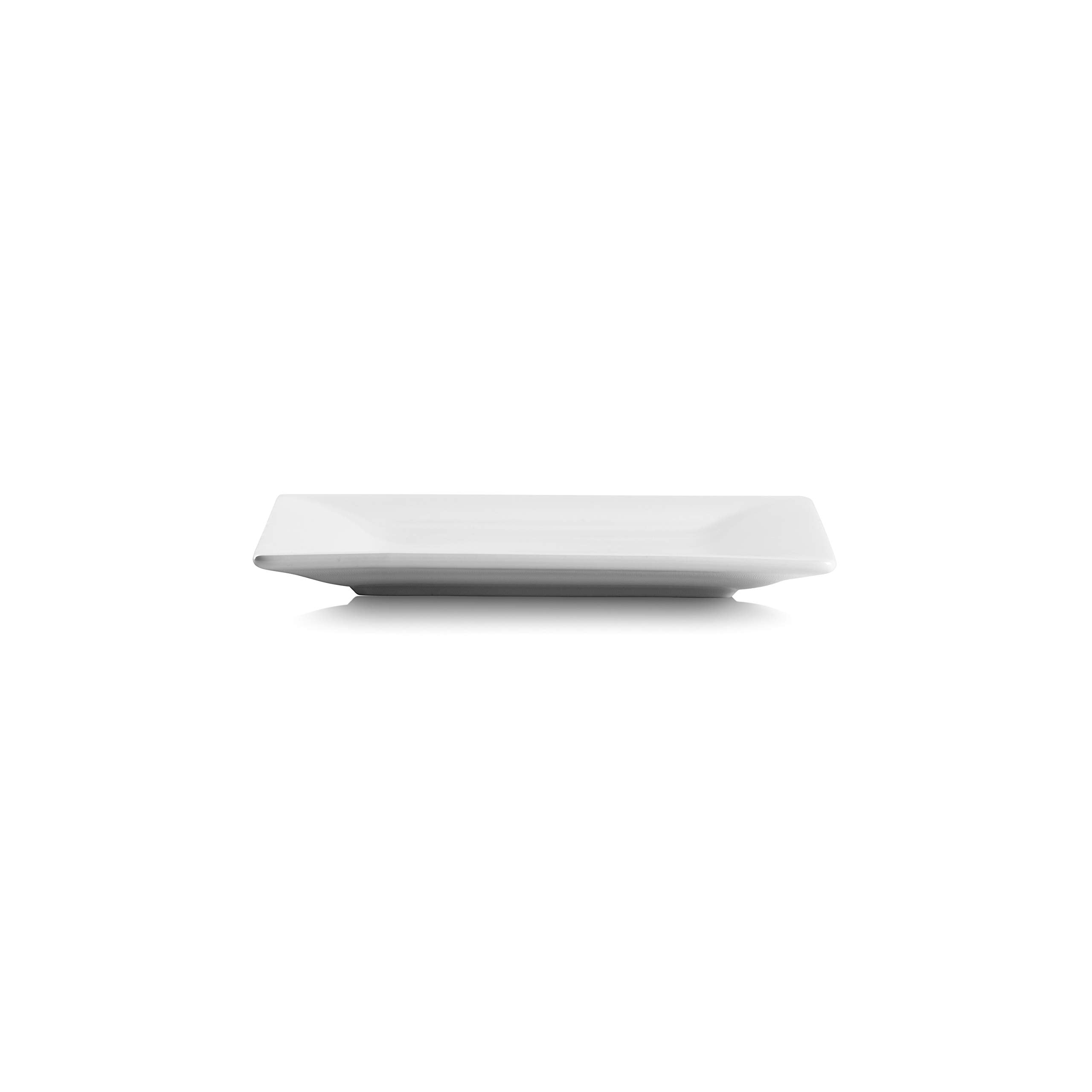 White ceramic catering square appetizer plate 6inch
