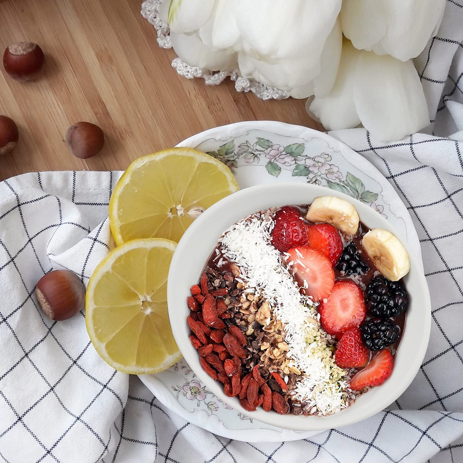 Dishwasher safe 6 oz ceramic dip bowls by Belinlen