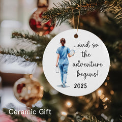 Nurse Ornament 2026 double sided text