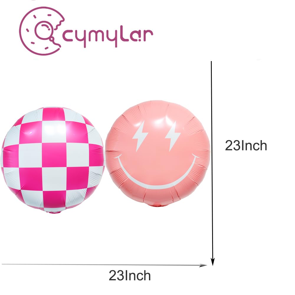 White Checkered Balloons included in set