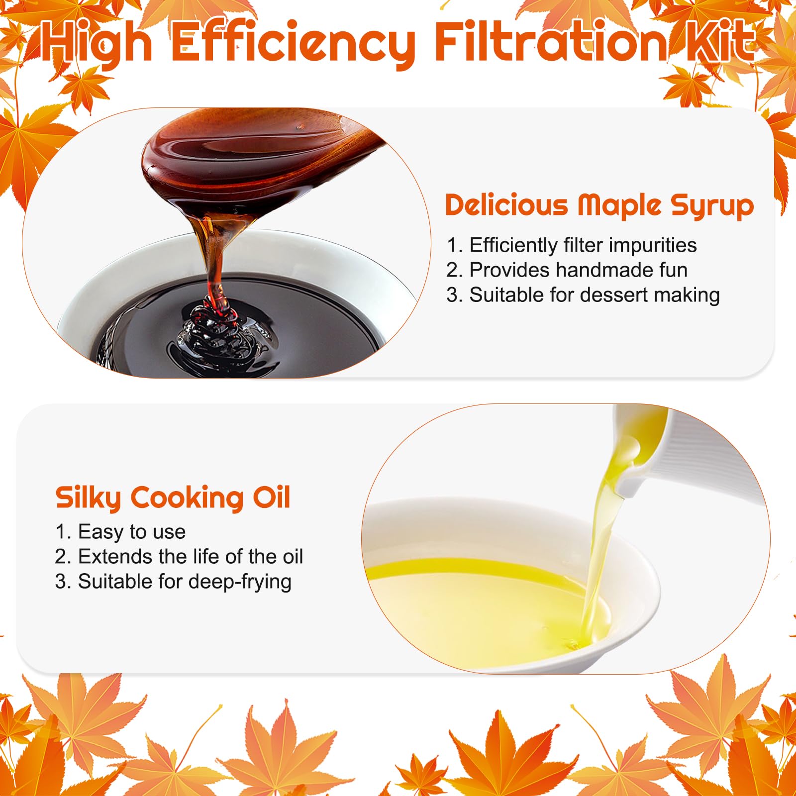 White cone filter from maple syrup filter set