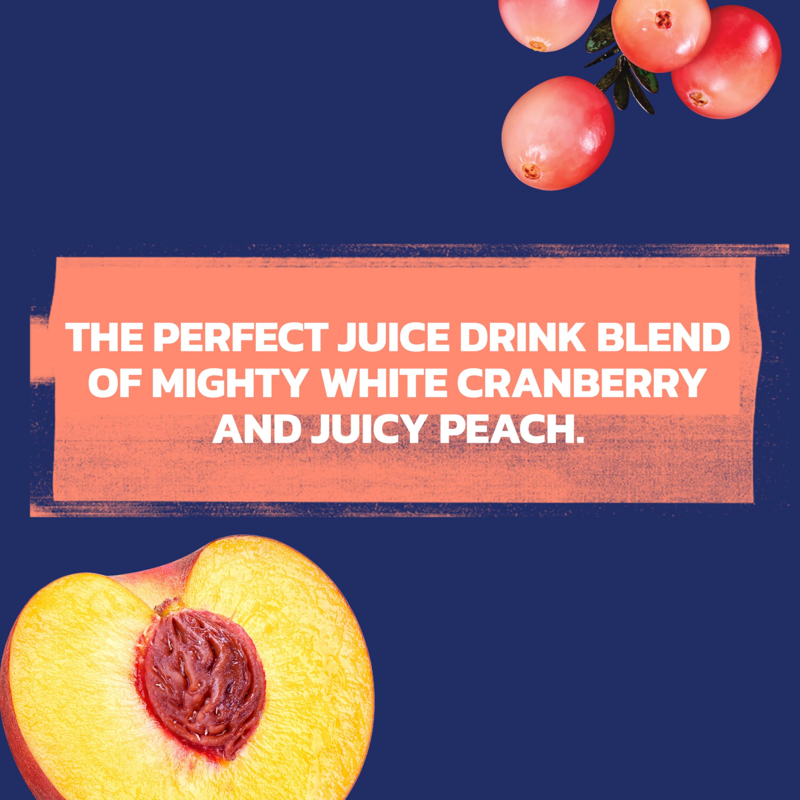 White Cran-Peach juice drink Ocean Spray 64 oz bottle