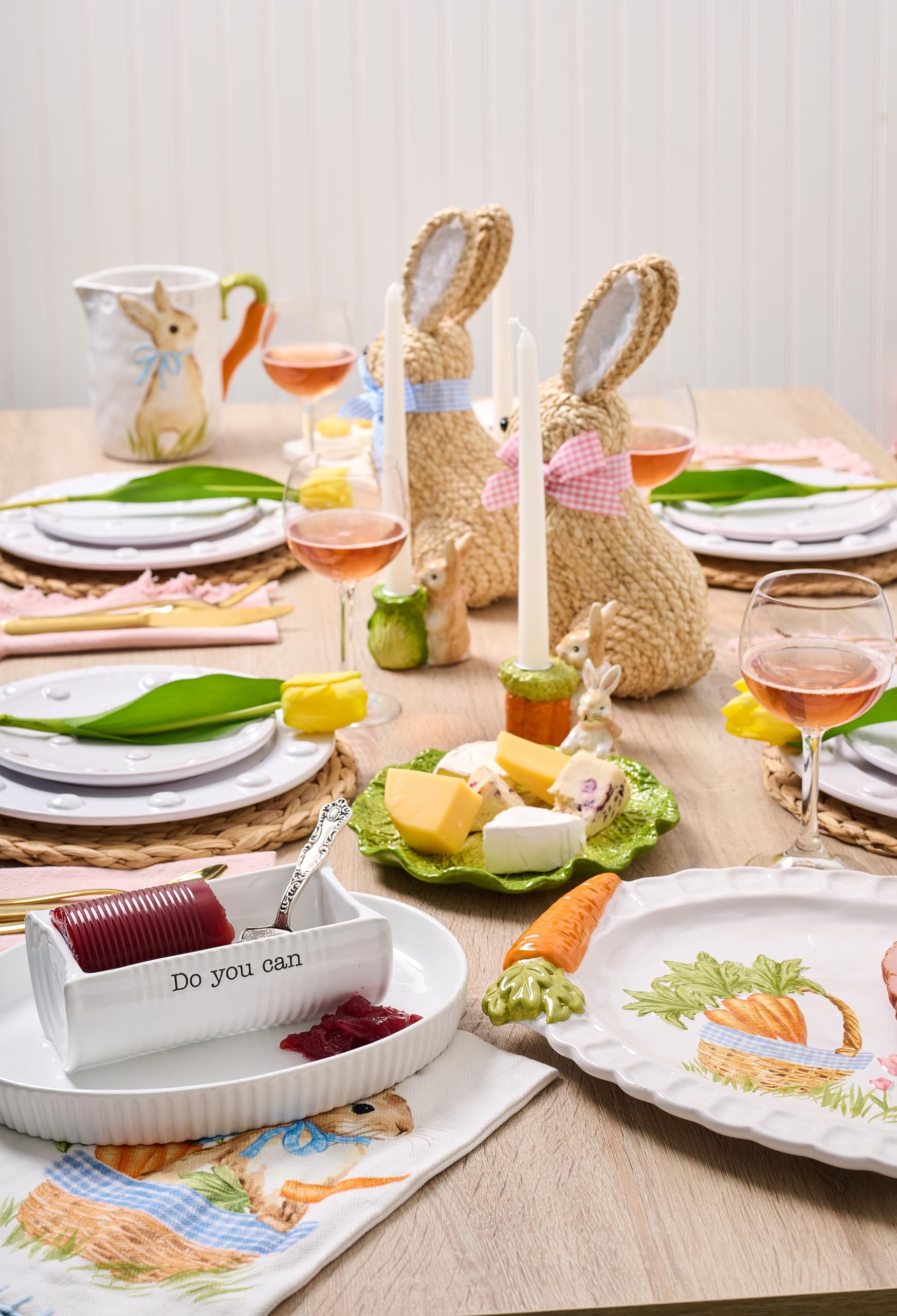 Mud Pie Easter Carrot Handle Platter ready for serving appetizers or desserts