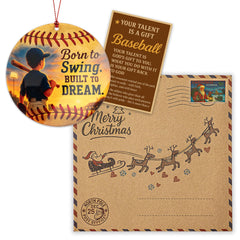 White Elephant Gift baseball ornament product image