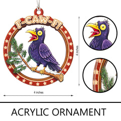 Christmas Ornament 2025 designed with a cheeky crow